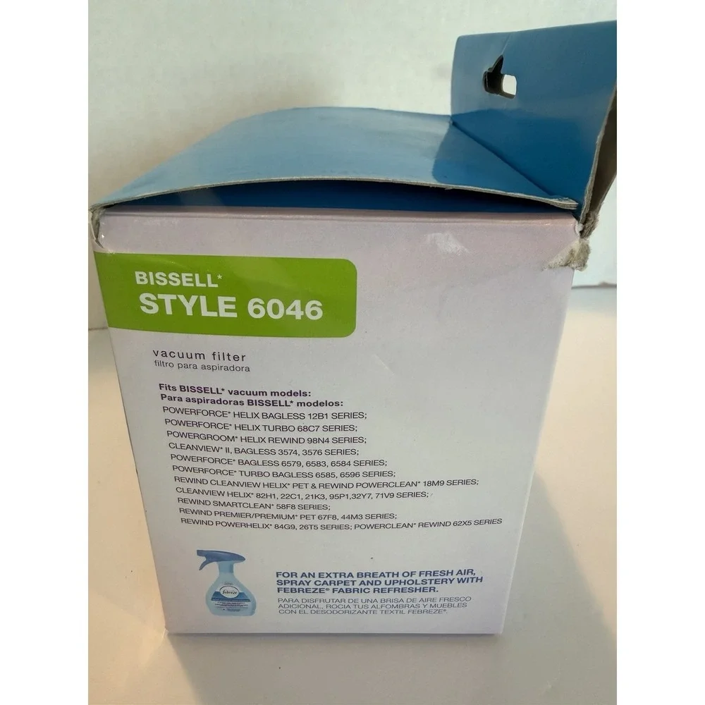 Febreze BISSELL Style 6046 Vacuum Filter Spring & Renewal Eliminates Odors